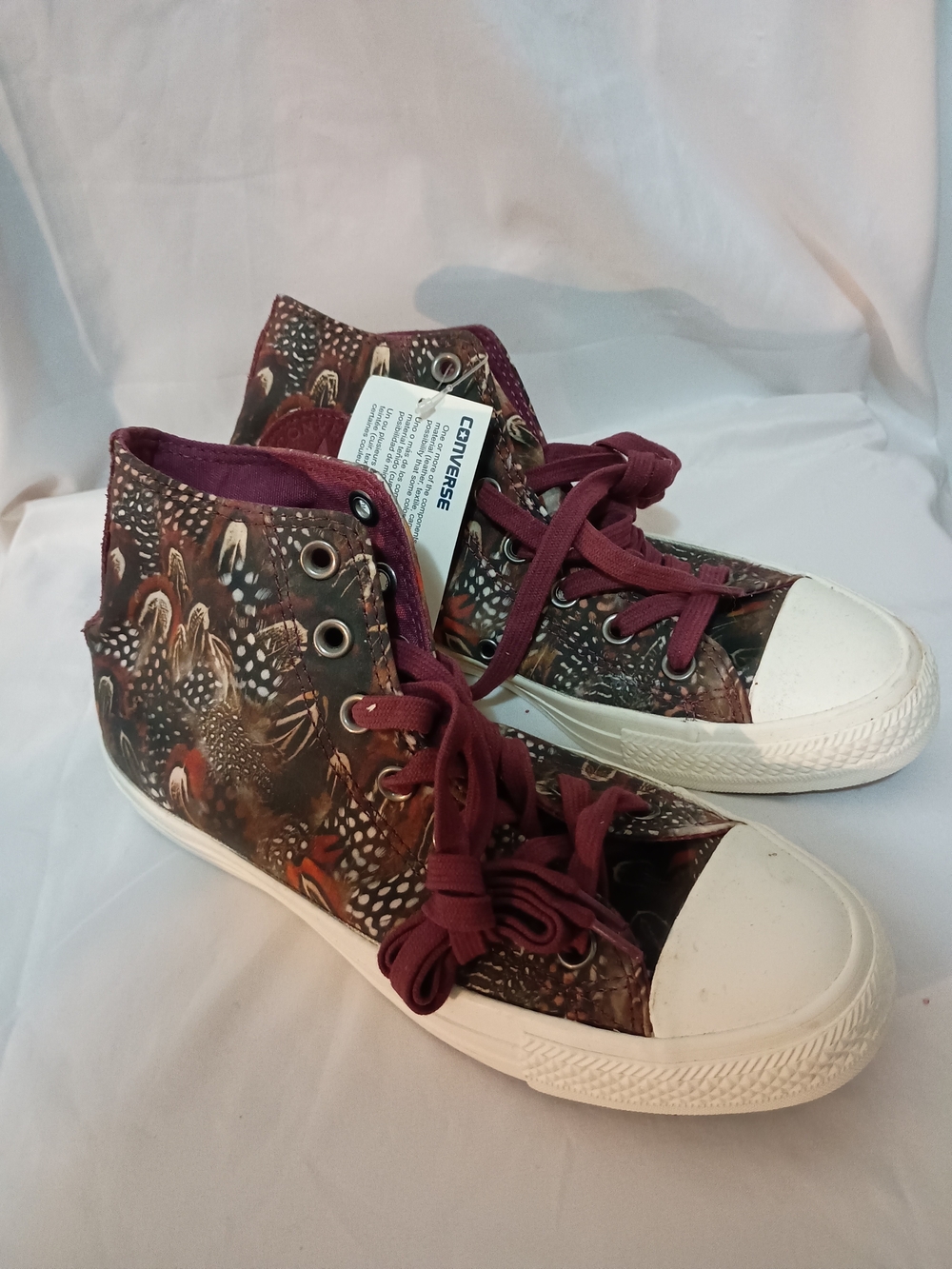 Rare Converse Chuck Taylor All Star Hi Top Photo Real Feathers Oriental Violet 7